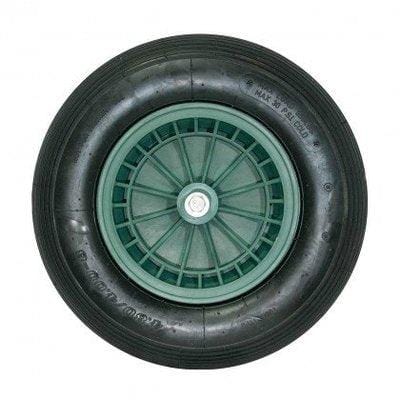Wheelbarrow 16" Solid Spare Wheel Red Rim With Axle & Bolts - General Hardware Supplies Homevalue